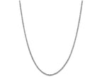FJC Finejewelers 16 Inch 14 kt White Gold 2mm Byzantine Chain Necklace