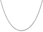 FJC Finejewelers 18 Inch 14k White Gold 1.3mm baby Rope Chain Necklace