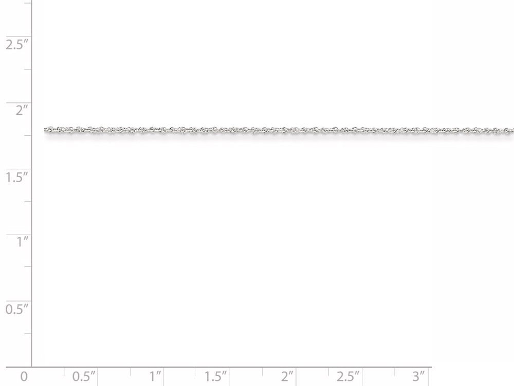 FJC Finejewelers 24 Inch 14k White Gold 1.3mm baby Rope Chain Necklace