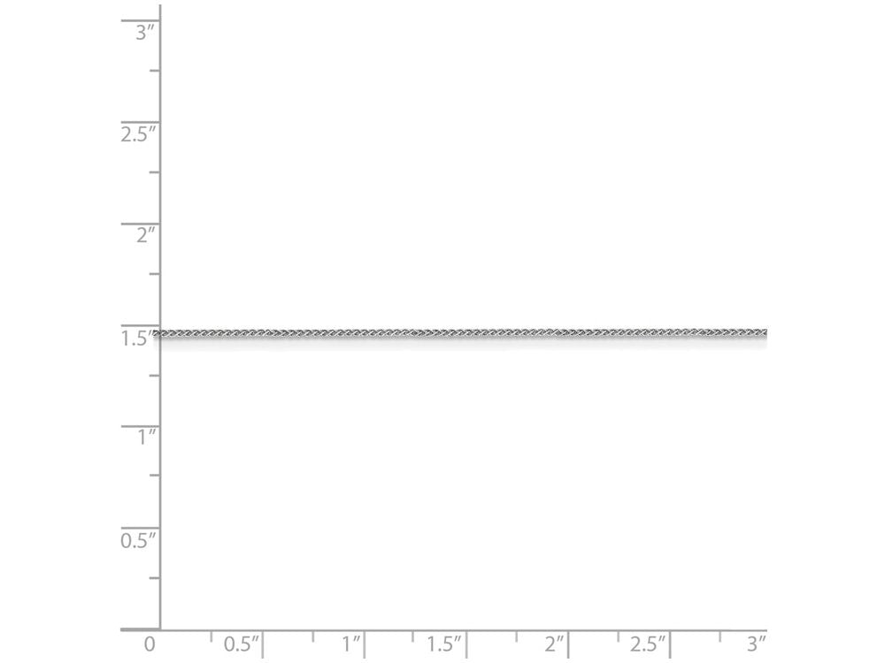 FJC Finejewelers 14 Inch 14k White Gold 0.8 mm Spiga Chain Necklace