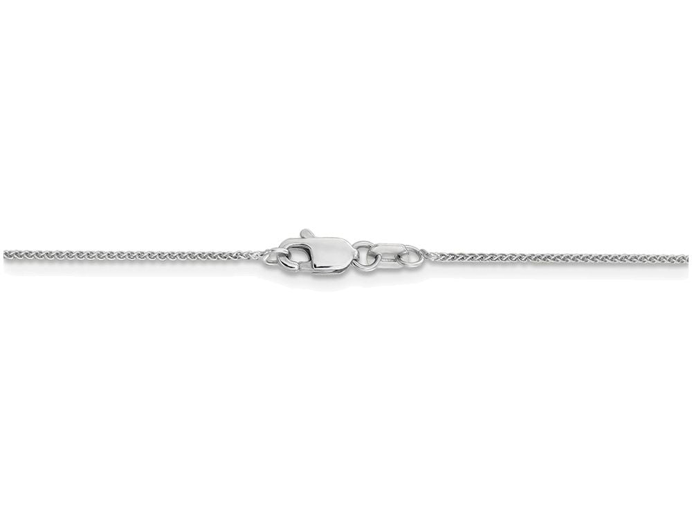 FJC Finejewelers 16 Inch 14k White Gold 0.8 mm Spiga Chain Necklace