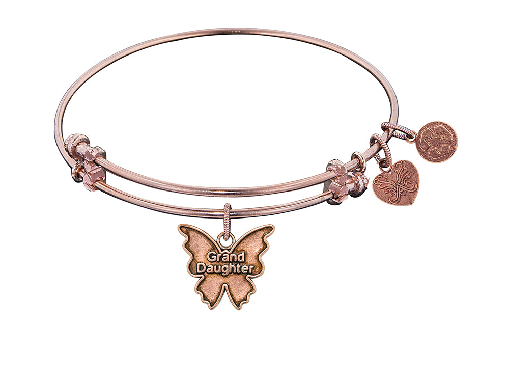Angelica Collection Antique Pink Smooth Finish Brass grand Daughter Expandable Bangle
