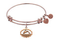 Angelica Collection Antique Pink Smooth Finish Brass dolphin Expandable Bangle