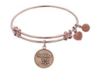 Angelica Collection Antique Pink Stipple Finish Brass grandma Expandable Bangle