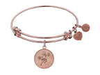Angelica Collection Non-antique Pink Stipple Finish Brass cheerleader  Expandable Bangle