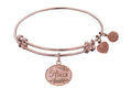 Angelica Collection Non-antique Pink Stipple Finish Brass niece Expandable Bangle