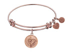 Angelica Collection Non-antique Pink Stipple Finish Brass music Expandable Bangle