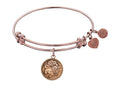 Angelica Collection Antique Pink Smooth Finish Brass leo-july Expandable Bangle