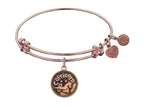Angelica Collection Antique Pink Smooth Finish Brass capricorn- -december Expandable Bangle