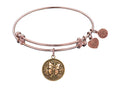 Angelica Collection Antique Pink Stipple Finish Brass butterfly Expandable Bangle