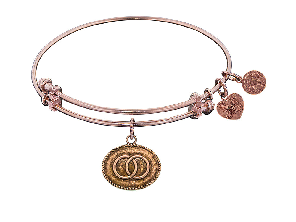 Angelica Collection Antique Pink Smooth Finish Brass unity Expandable Bangle