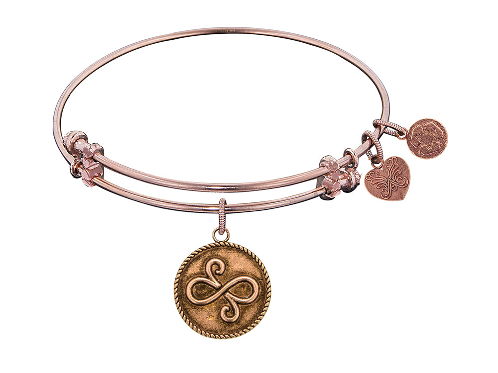 Angelica Collection Antique Pink Smooth Finish Brass best Friends Expandable Bangle