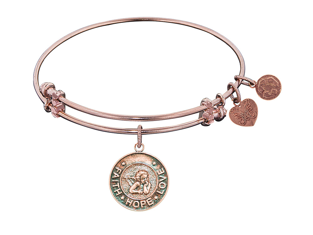 Angelica Collection Faith-hope-love Expandable Bangle