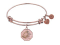 Angelica Collection Non-antique Pink Stipple Finish Brass hairstylist Expandable Bangle