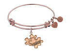 Angelica Collection Antique Rose Smooth Finish Brass Generation Rescue autism Expandable Bangle