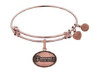 Angelica Collection Brass with Pink Finish U.S. Marines The Few. The Proud. Expandable Bangle