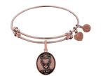 Angelica Collection Brass with Pink Finish Aim High Daughter U.S. Air Force Expandable Bangle