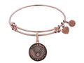 Angelica Collection Brass with Pink Finish Proud Mom U.S. Air Force Round Expandable Bangle