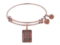 Angelica Collection Brass with Pink Finish Proud Mom U.S. Army Expandable Bangle