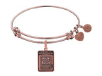 Angelica Collection Brass with Pink Finish Proud Mom U.S. Army Expandable Bangle