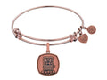 Angelica Collection Brass with Pink Finish U.S. Army Wife Expandable Bangle