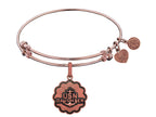 Angelica Collection Brass with Pink Finish U.S. Navy Daughter Expandable Bangle