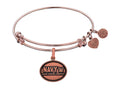 Angelica Collection Brass with Pink Finish U.S. Navy Honor. Courage. Commitment. Expandable Bangle