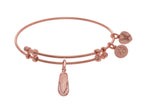 Brass With Pink Flip Flop Charm With CZ On Pink Angelica Collection Bangle