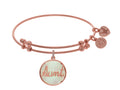 Brass With Round Aunt With Created Mop On Pink Angelica Collection Bangle