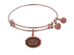 Brass With Pink Finish #1 Mom Charm For Angelica Collection Bangle