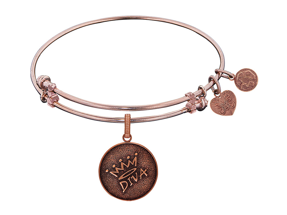 Brass With Pink Finish Diva Charm For Angelica Collection Ban Gle