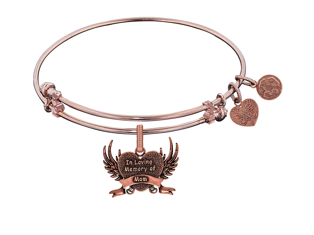 Brass With Pink Finish In Loving Memory Of Mom Cha Rm For Angelica Collection Bangle