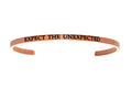 Intuitions Stainless Steel Pink Finish expect The Unexpected Cuff Bangle