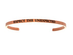Intuitions Stainless Steel Pink Finish expect The Unexpected Cuff Bangle