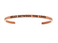 Intuitions Stainless Steel Pink Finish read Between The Lines Cuff Bangle