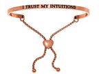 Intuitions Stainless Steel Pink Finish i Trust My S Adjustable Friendship Bracelet