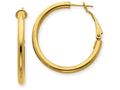 FJC Finejewelers 14k Yellow Gold 3x25mm Polished Round Hoop Earrings