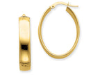 FJC Finejewelers 14k Yellow Gold 5.75mm Polished Oval Hoop Earrings