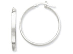 FJC Finejewelers 14k Yellow Gold with White Rhodium Hoop Earrings