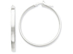 FJC Finejewelers 14k Yellow Gold with White Rhodium Hoop Earrings