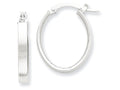 FJC Finejewelers 14k Yellow Gold with White Rhodium Oval Hoop Earrings