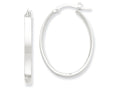 FJC Finejewelers 14k Yellow Gold with White Rhodium Oval Hoop Earrings