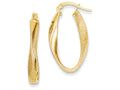 FJC Finejewelers 14k Yellow Gold Oval Hoop Earrings