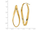 FJC Finejewelers 14k Yellow Gold Textured Twisted Oval Hoop Earrings