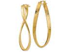 FJC Finejewelers 14k Yellow Gold Textured Twisted Oval Hoop Earrings