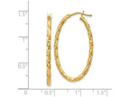 FJC Finejewelers 14k Yellow Gold Textured Oval Hoop Earrings