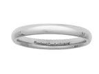 Benchmark® Platinum 3mm Slightly Domed Standard Comfort-fit Ring