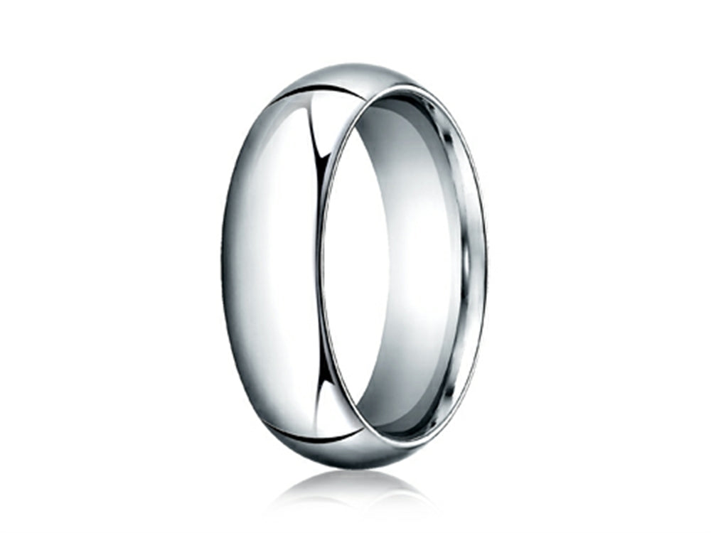 Benchmark® Platinum 7mm Slightly Domed Standard Comfort-fit Ring