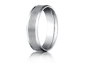 Benchmark® Platinum 6mm Comfort-fit Satin-finished With High Polished Beveled Edge Carved Design Wedding Band Ring