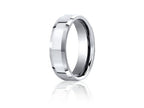 Benchmark® Platinum 6mm Comfort-fit High Polished Carved Design Wedding Band Ring